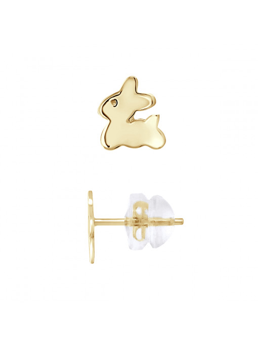 Boucles d'Oreilles lapin - Or Jaune