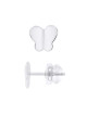 Boucles d'Oreilles Papillon - Or Blanc