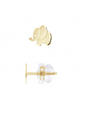 Boucles d'Oreilles Elephant - Or Jaune