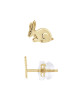 Boucles d'Oreilles lapin - Or Jaune