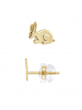 Boucles d'Oreilles lapin - Or Jaune