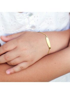 Bracelet Gourmette Coeur - Or