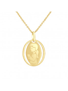 Pendentif Fille - Or Jaune