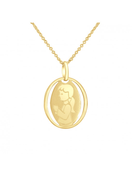 Pendentif Fille - Or Jaune