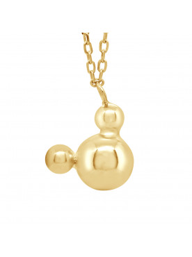 Collier 3 Boules Jaune