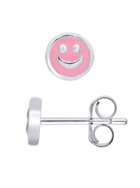 Boucles d'Oreilles Smiley Rose