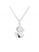 Pendentif Canard - Or Blanc