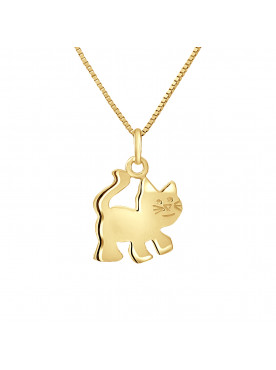 Pendentif Chat - Or Jaune