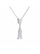 Pendentif Girafe - Or Blanc