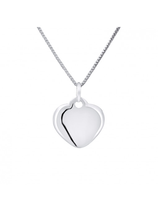 Pendentif Coeur - Or Blanc