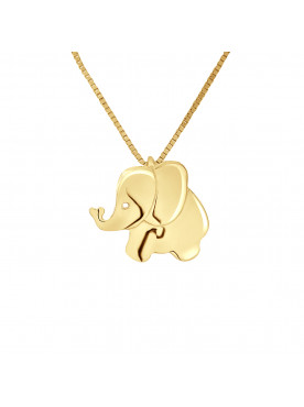 Pendentif Elephant - Or Jaune