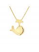 Pendentif Baleine - Or Jaune