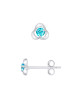 Boucles d'Oreilles Bleu Topaz