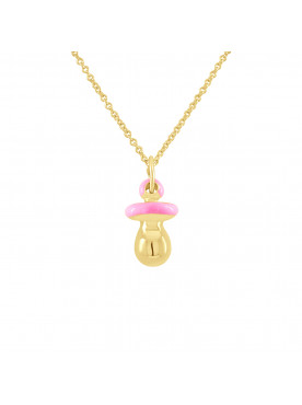 Pendentif TEtine Rose - Or Jaune