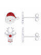 Boucles d'Oreilles Pere Noel et Cerf