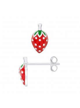 Boucles d'Oreilles Fraise