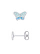 Boucles d'Oreilles Papillon Bleu