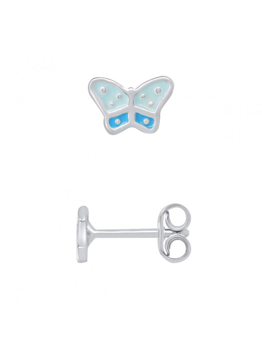 Boucles d'Oreilles Papillon Bleu