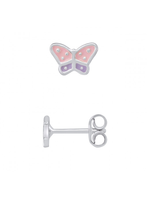 Boucles d'Oreilles Papillon Rose