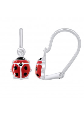 Boucles d'Oreilles Coccinelle