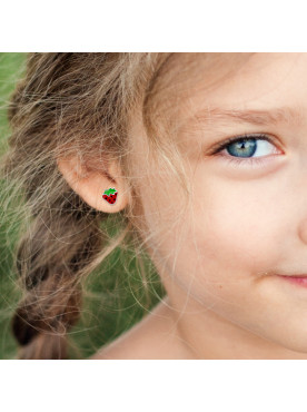 Boucles d'Oreilles Fraise