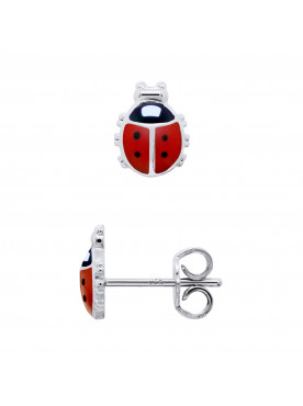 Boucles d'Oreilles Coccinelle Bombe